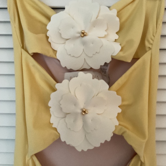 Bahia Maria Maia Maxi Dress Buttercream Small NWT - Picture 6 of 11